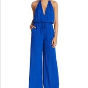 Haute Hippie Women’s Blue Halter Jumpsuit size L